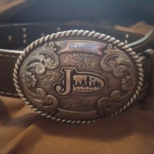 Justin belt buckle and belt